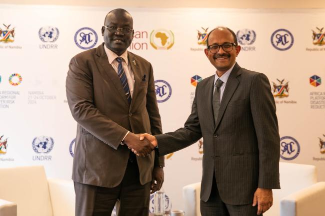 Kamal Kishore, Special Representative of the UN Secretary-General for DRR, and Head, UNDRR, has a bilateral meeting with South Sudan