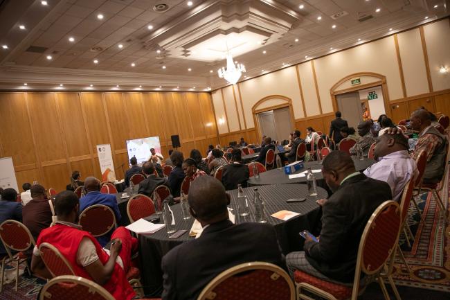 Delegates gather for the working session