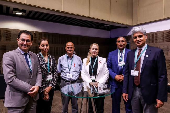 Tunisian delegation with Nabil Ben Khatra, Executive Secretary, Sahara and Sahel Observatory - HLNBSAP-30oct24-photo