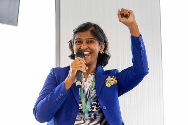 Yasmeen Telwala, Dugong MOU, CMS - highlights the 2030 Seagrass Breakthrough—a global initiative aimed at protecting and restoring seagrass ecosystems in line with the Ocean Breakthrough - Ocean Day -27oct24-photo