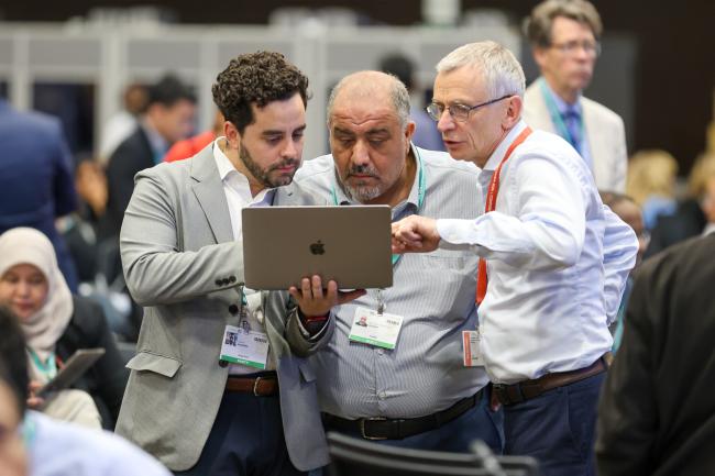 From L-R: Joaquín Salzberg, Argentina; Bilal Qtishat, Jordan; and David Cooper, CBD Deputy Executive Secretary