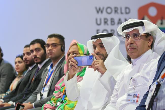 Participants taking pictures 