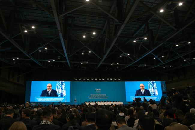 Delegates gather for the opening of INC-5