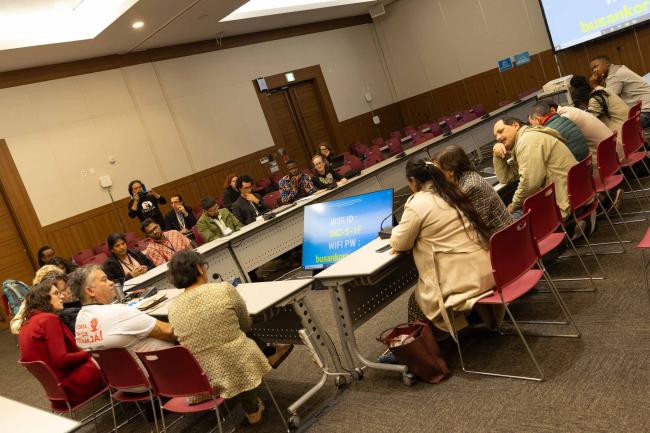A special session is held with waste pickers attending to INC-5 to listen to their concerns and contributions 
