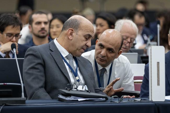 Delegates from Egypt consult