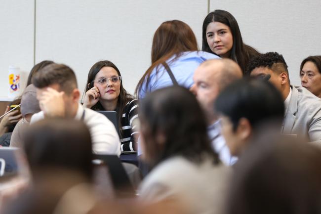 Delegates from Brazil consult