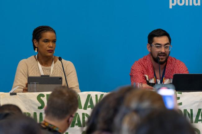 Jo Banner, St. John Parrish, Louisiana, Co-Founder and Co-Director, The Descendants Project, and CJ Smith-White, Aamjiwnaang First Nation, Councilor for Aamjiwnaang First Nation