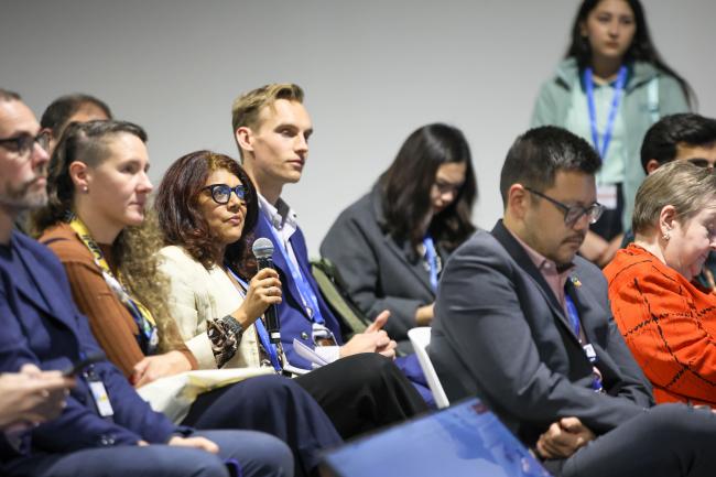 Participants asking questions from the floor 