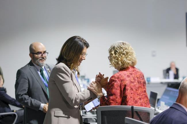 Ana Toni, Vice-Minister, Ministry of Environment and Climate Change, Brazil, and Inger Andersen, Under-Secretary-General, UN, and Executive Director, UNEP  