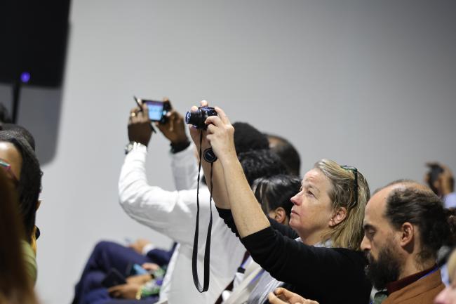 Participant taking pictures 