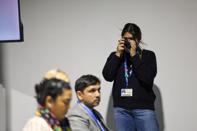 Participant taking pictures 