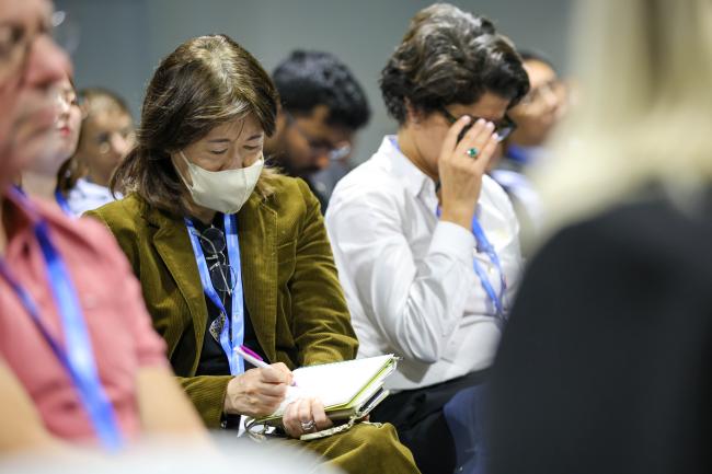 Participant taking notes 
