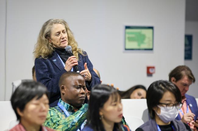 A participant posing a question 