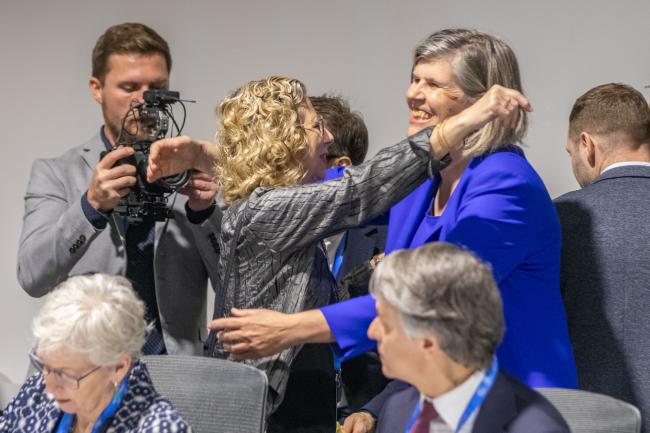 Inger Andersen, Executive Director, UNEP, and Meike van Ginneken, Water Envoy, the Netherlands