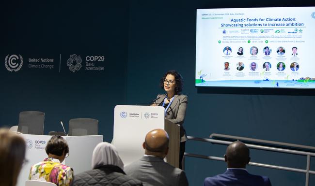 Ismahane Elouafi, Executive Managing Director, CGIAR - Aquatic foods for climate action - 18Nov2024