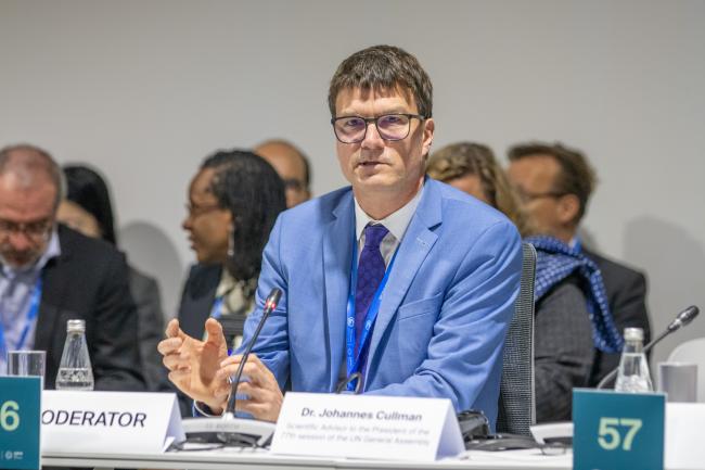 Moderator Johannes Cullman, Scientific Advisor to the President of the 77th session of the UN General Assembly 