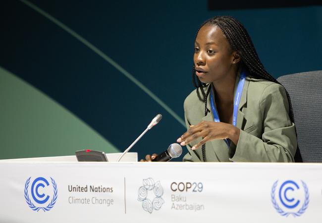 Ketsia Passou, Founder Fania Association, UNICEF’s Youth Advocate in the DRC - Accelerating Climate Action and Finance - 15 Nov2024