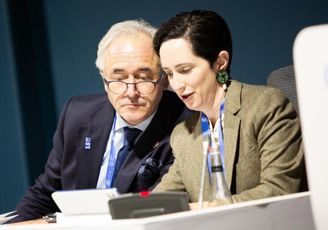 Paul Gulleik Larsen, Ministry of Foreign Affairs, Norway, and Kate Warren, Devex- Accelerating Climate Action and Finance - 15 Nov2024.
