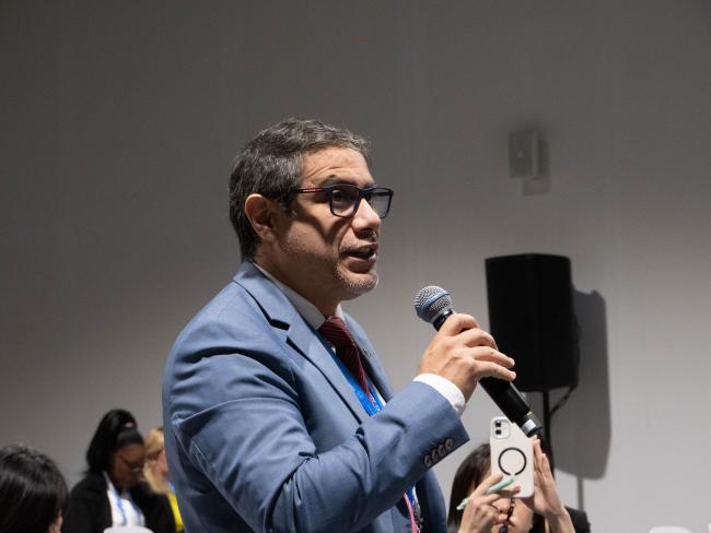 A participant asking a question