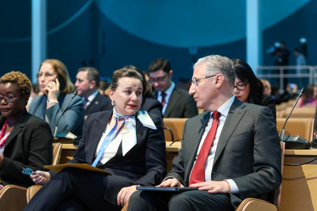 Noura Hamladji, Deputy Executive Secretary, UNFCCC, and COP 29 President Mukhtar Babayev