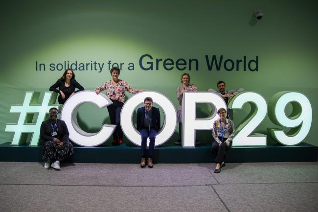 The ENB team. From L-R: Tomilola Akamle; Jennifer Bansard; Annalies van Gaalen; Daniel Bertram; Jen Allan; Anna Dubrova; and Mike Muzurakis