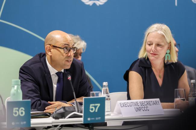 UNFCCC Executive Secretary Simon Stiell, and Catherine McKenna, CEO, Climate and Nature Solutions