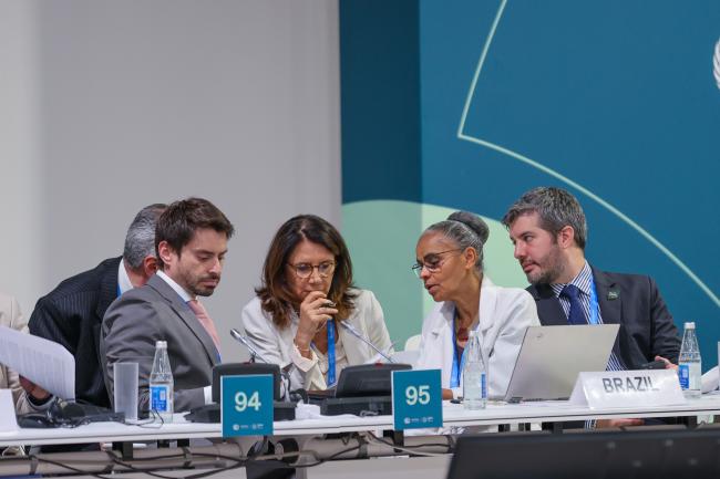 Delegates from Brazil conferring