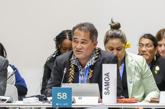 Cedric Schuster, Minister of Natural Resources and Environment, Samoa