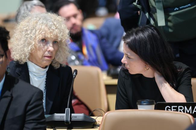 Jennifer Morgan, State Secretary and Special Representative for International Climate Policy, Germany, with Annalena Baerbock, Minister for Foreign Affairs, Germany