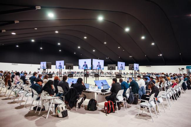 View of the room during the contact group on Just Transition Work Programme