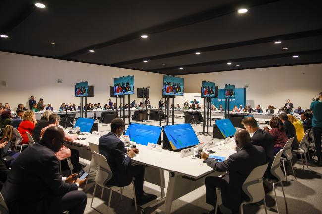 Viewof the room during the high-level meeting