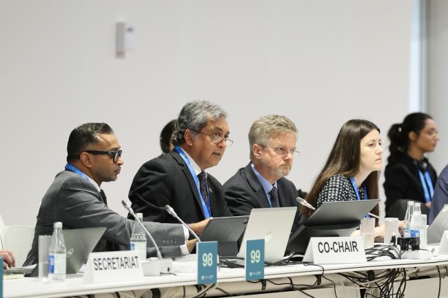 Contact group on Just Transition Work Programme Co-Chairs Kishan Kumarsingh, Trinidad and Tobago, and Georg Børsting, Norway