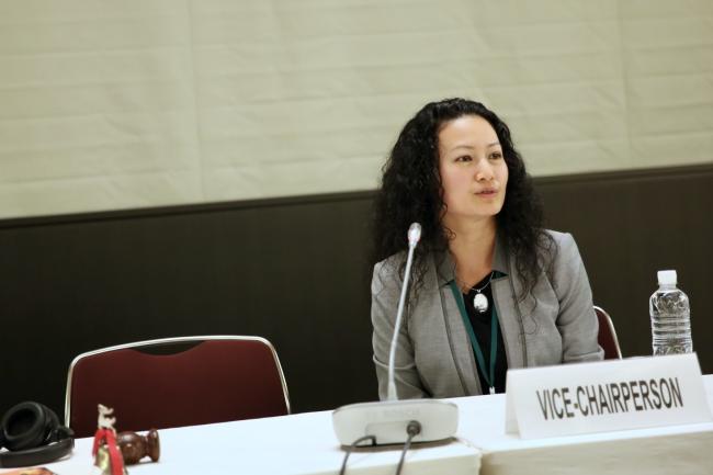 Incoming CEM-CFI Chair Rata Muda, delivers a speech.