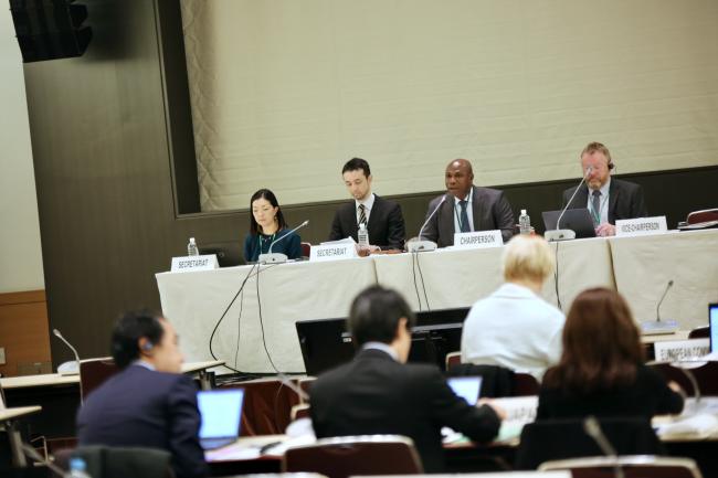 The dais during the CFA Committee session