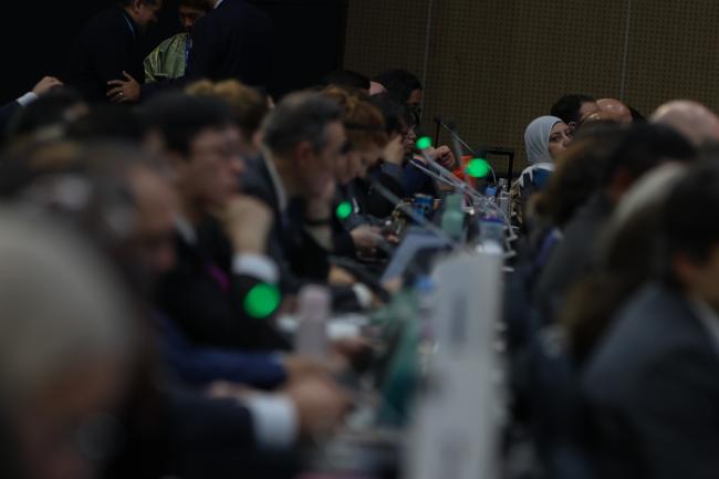 Microphones go green as dozens of delegations ask to take the floor