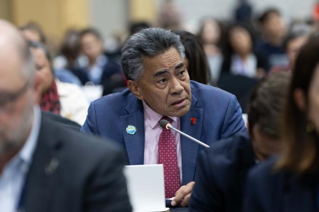 Fatumanava-o-Upolu III Pa’olelei Luteru, Samoa, on behalf of the Alliance of Small Island States (AOSIS)