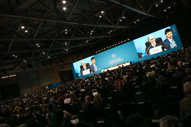 Delegates gather for the closing plenary