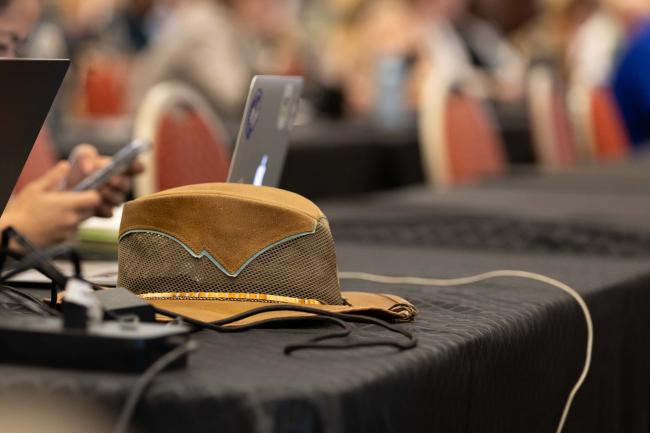 Hat on table
