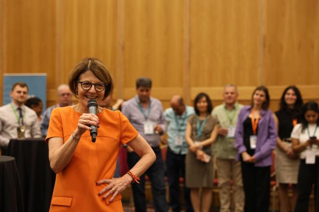 Anne Larigauderie, IPBES Executive Secretary, holds a special event to thank the authors of the Nexus Assessment for their hard work