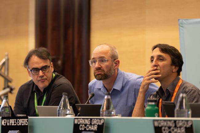 Coordinating Lead Authors listen to the debate