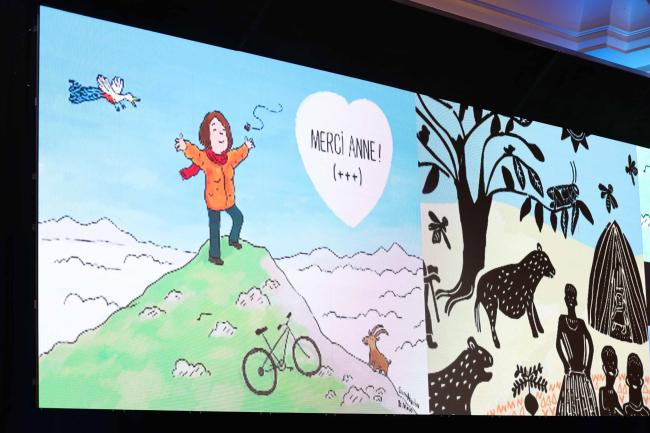 Plenary bids farewell to Anne Larigauderie, IPBES Executive Secretary, after 10 years of service