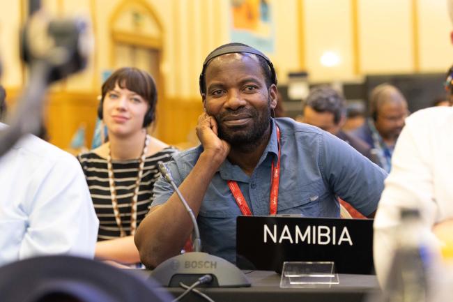 Marthin Kasaona, Namibia, is thanked for his efforts