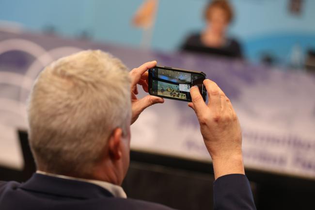 Participant takes photo