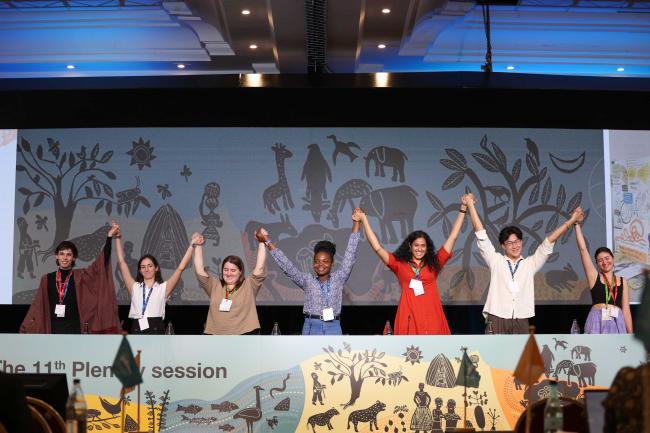 Three different youth panels report back from 'future scenarios', highlighting what a world in balance with nature would look like
