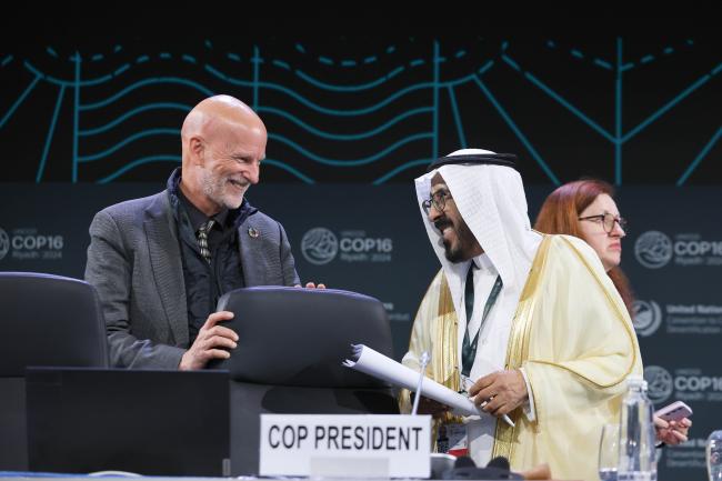 Barron Joseph Orr, UNCCD, and Abdu Gasem Al Sharif, COP 16 Presidency