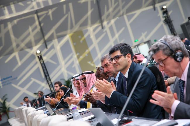 Delegates applaud the closing of COP 16