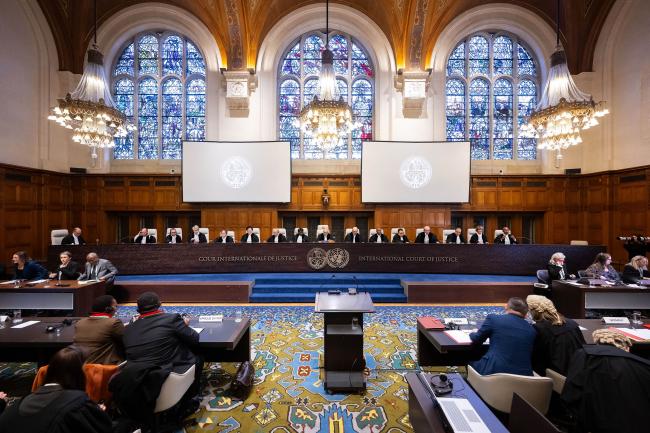 A view of the ICJ judges during session