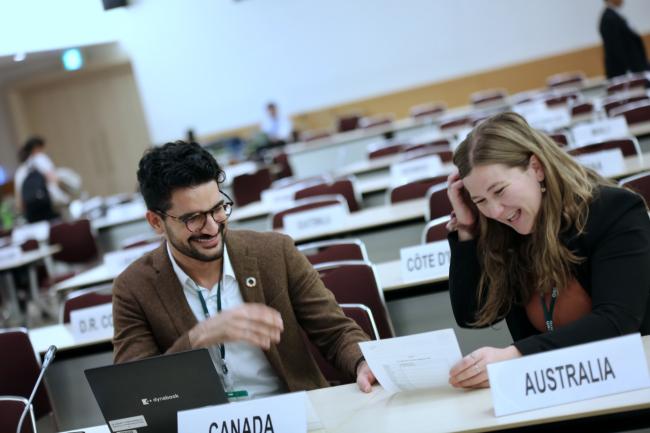 Participants share a light moment during the session.