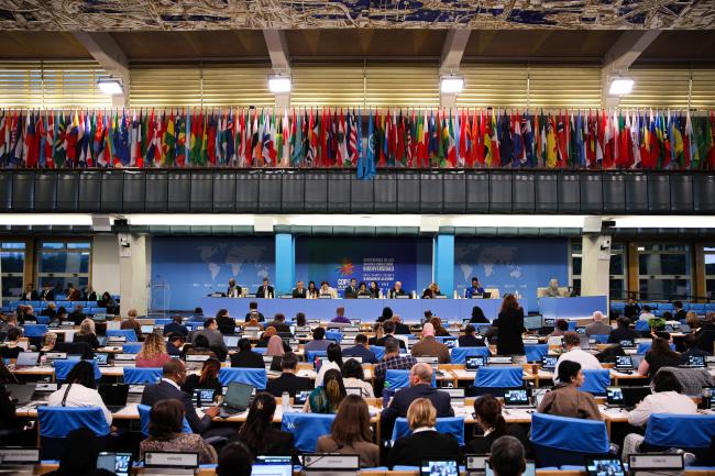 View of the dais