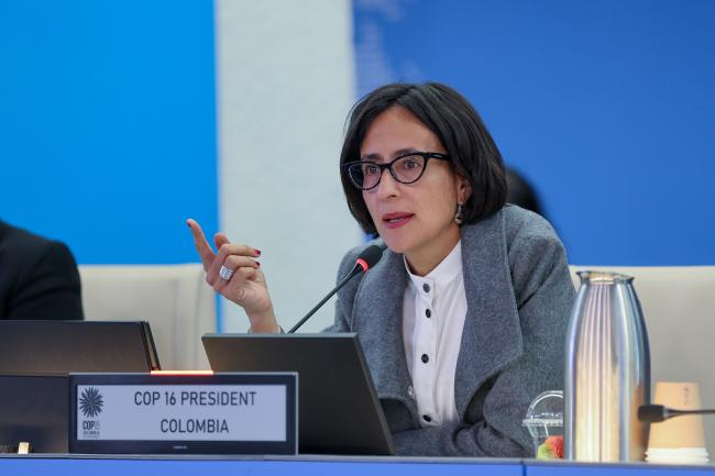 COP 16 President Susana Muhamad, Colombia